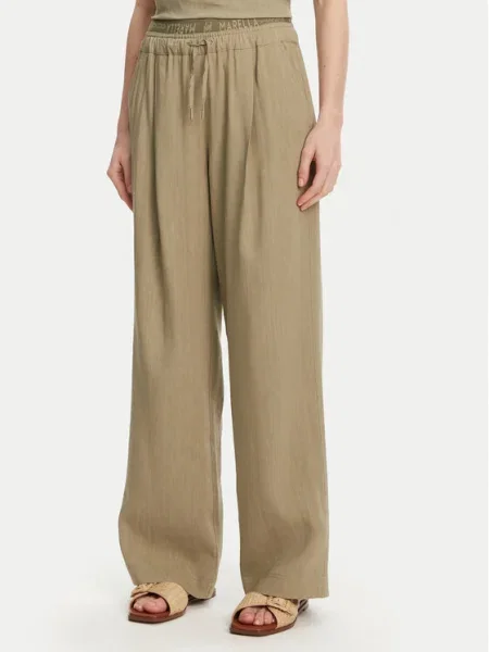 Marella Текстилни панталони Fred Wide Leg зелен