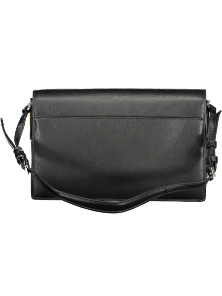 Lniana torebka crossbody Calvin Klein w miejskim stylu czarna
