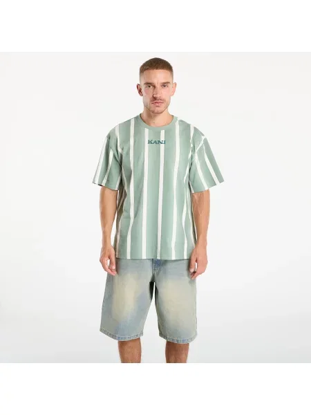 Тениска Karl Kani Retro Gradient Stripes T-Shirt Green S зелено