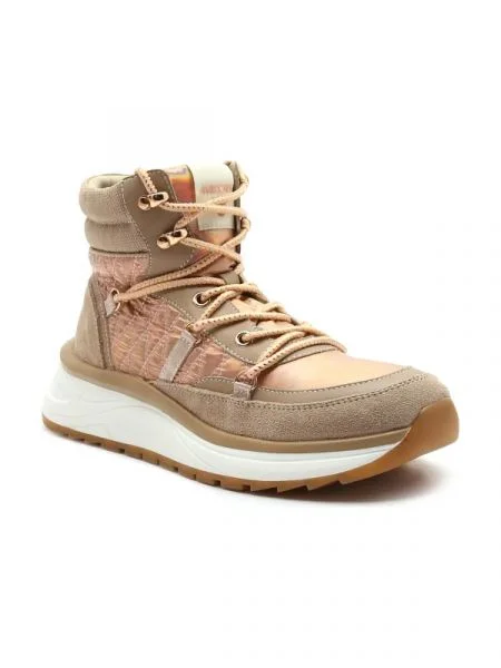 Marc Cain Sneakers cu adaos de piele bej