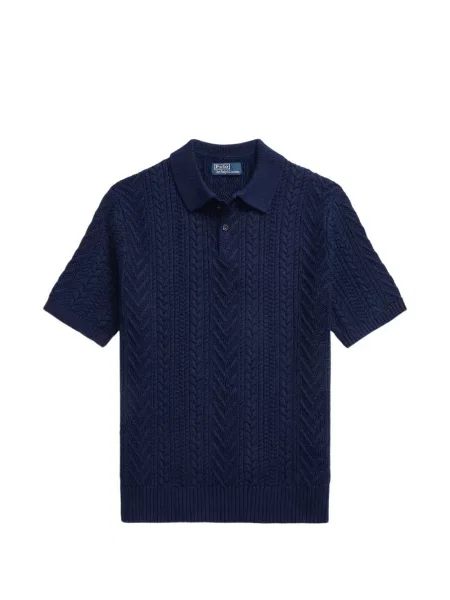 Șosete Polo Ralph Lauren cu model herringbone cu broderie plasă albastru
