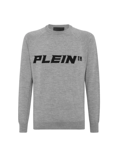 Sweter Philipp Plein wełniany szary