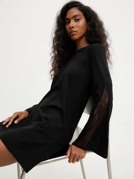 Haljina Answear.LAB mini ravna crna