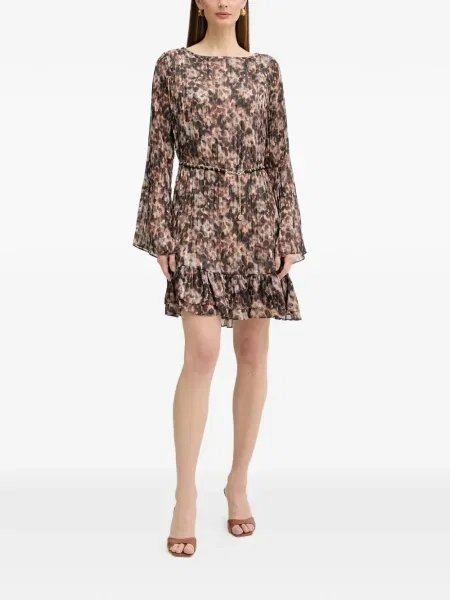 Rochie mini Guess cu volane maro