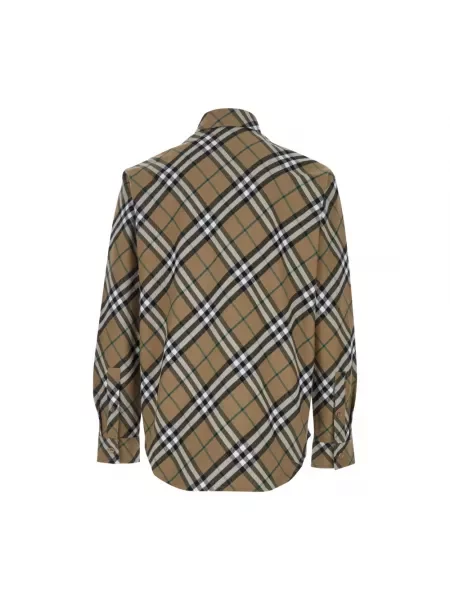Koszula Burberry w kratę zielona