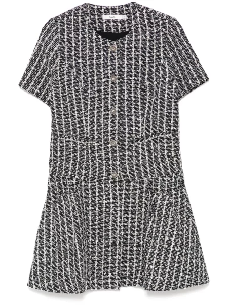 Rochie mini B+ab din tweed de costum negru
