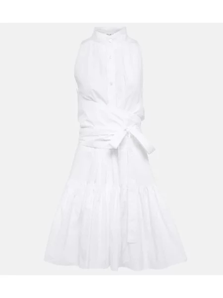 Sukienka Alaïa popelinowa biała