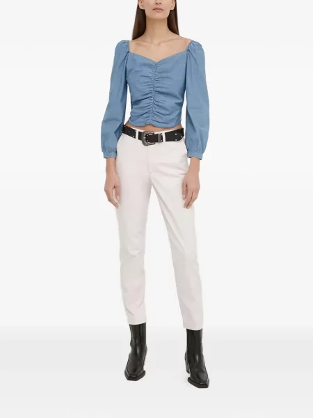 Curea Levi's® cu broderie cu cataramă cu dungi albastru
