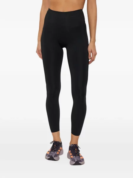 Sală de gimnastică leggings Adidas cu broderie cu dungi alb
