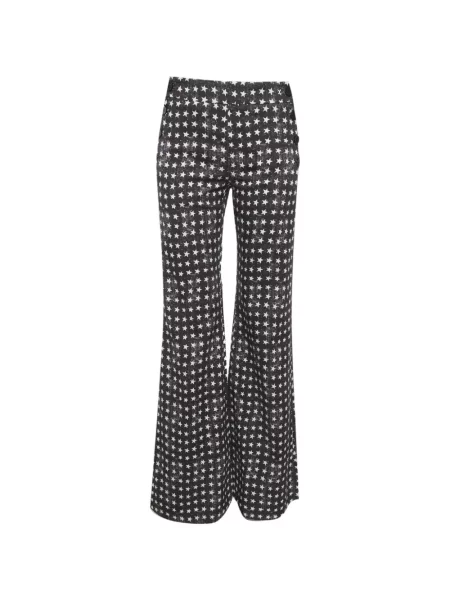 Blugi cu picior larg Max Mara cu imagine negru