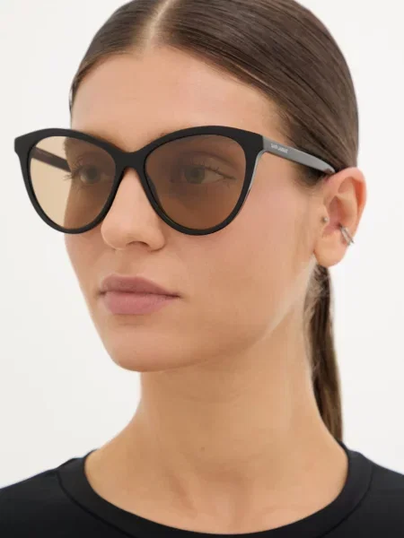 Saint Laurent ochelari de soare cat eye pentru femei negru