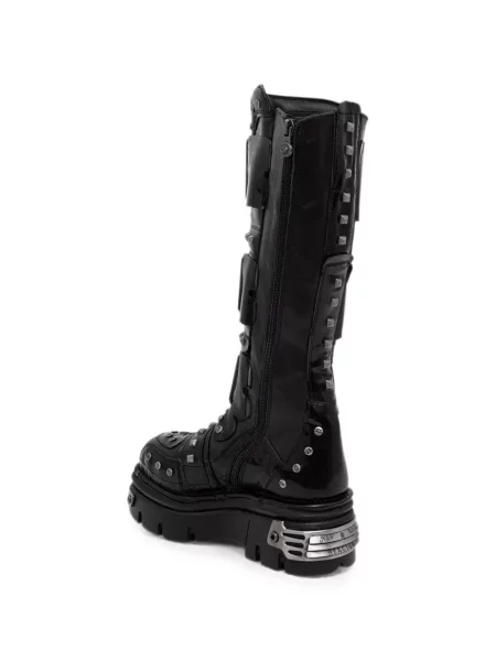 Botine New Rock cu tepi negru