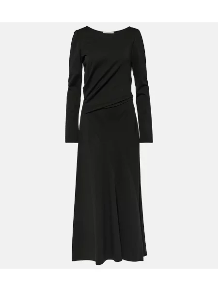 Rochie maxi Dorothee Schumacher din jerseu de costum negru