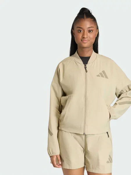 Бомбер adidas ZNE комбінований верх коричневий