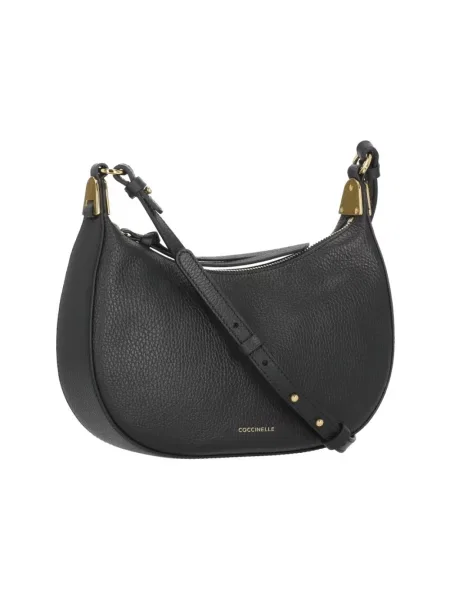 Torebka crossbody Coccinelle skórzana biznesowa czarna