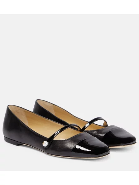 Велурени балеринки Jimmy Choo черно