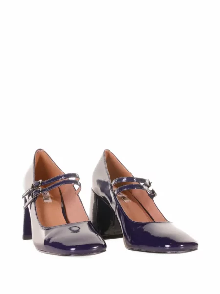 Pantofi cu toc Bibi Lou cu bretele violet