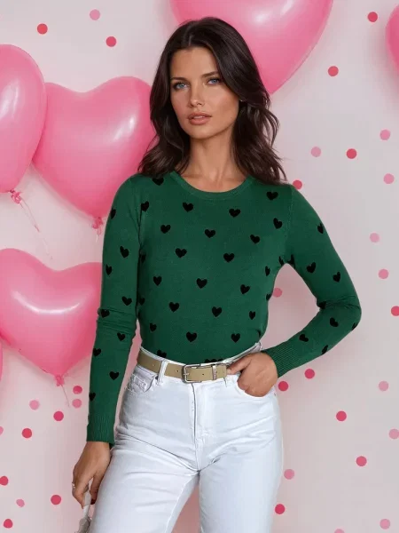 Sweter FREYJA Dstreet zielony