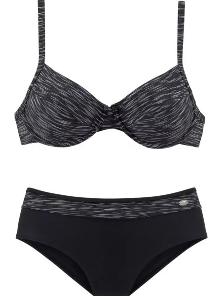 KangaROOS Bikini siva črna