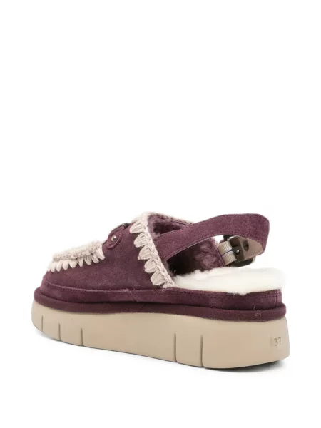 Pantofi cu toc Mou cu cataramă cu bretele violet
