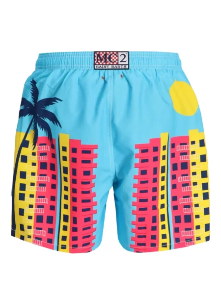 Slip de baie Mc2 Saint Barth cu imagine albastru