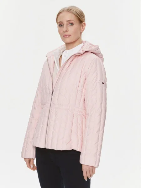 Tommy Hilfiger Geacă din puf roz