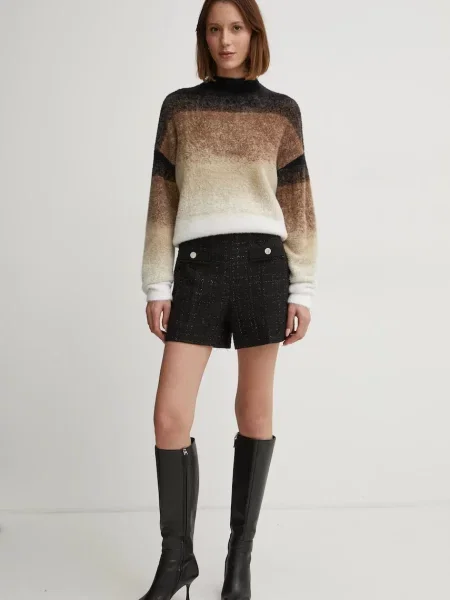 Шорти Morgan SHICK візерунок висока посадка SHICK чорний