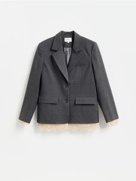 Reserved LADIES` BLAZER gri-închis gri