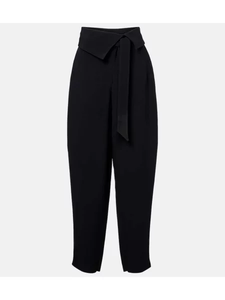 Pantaloni The Attico cu talie înaltă negru