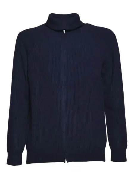 Cardigan Mc2 Saint Barth cu nervuri albastru