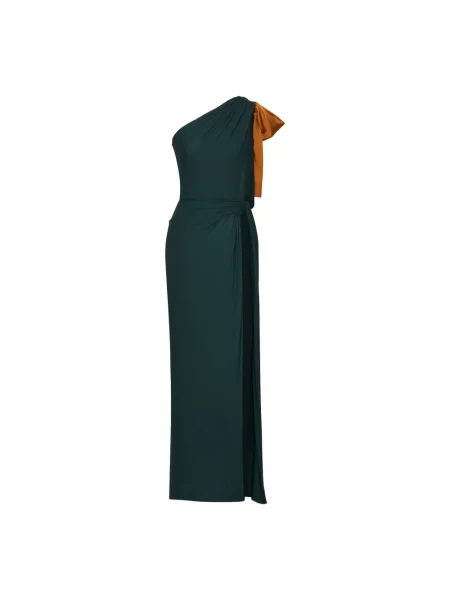 Sukienka Saint Laurent na jednym ramieniu zielona