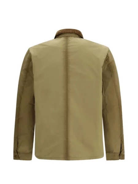 Gulerat geacă Barbour International de catifea cord verde
