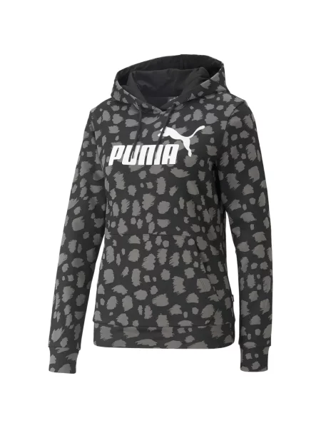 Hanorac cu glugă Puma cu imagine cu cordon negru