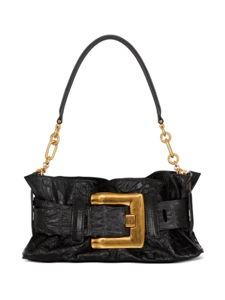 Geantă plic Balmain cu cataramă negru