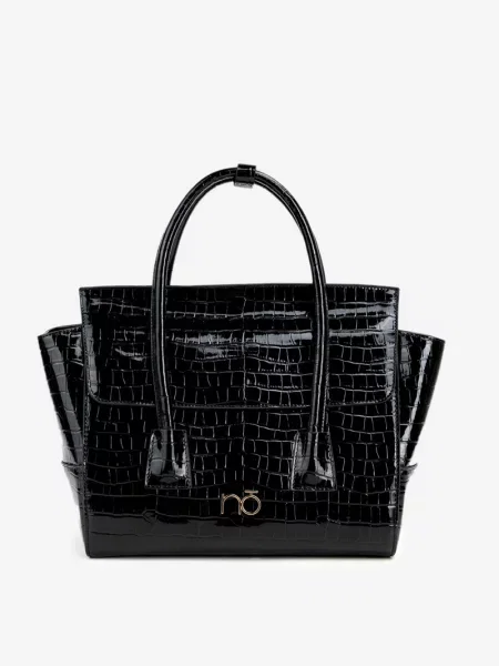 Lakirana torbica Nobo črna