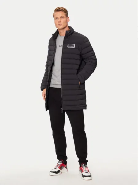 Пуховое пальто Ea7 Emporio Armani черное