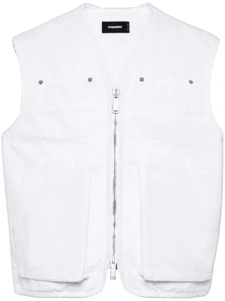 Дънков елек Dsquared2 бяло