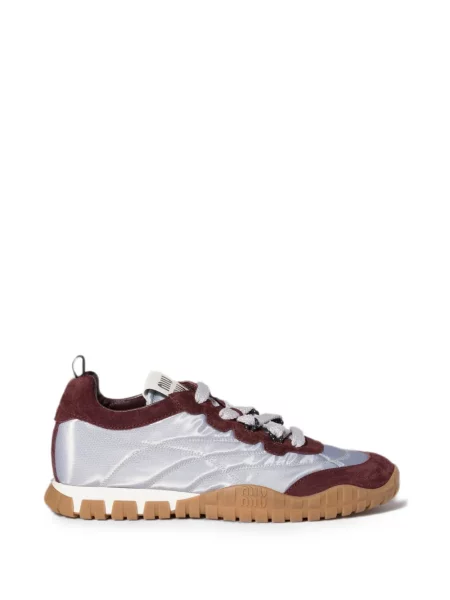 Sneakerși Miu Miu din piele de căprioară
