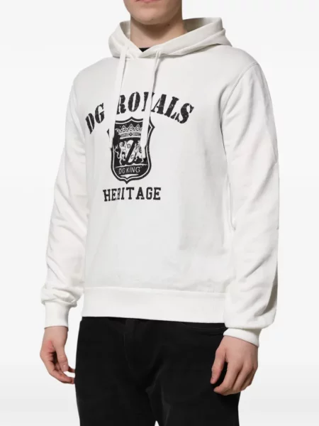 Hanorac cu glugă Dolce & Gabbana cu imagine alb