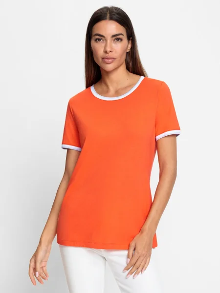 Heine Tricou portocaliu / argintiu alb