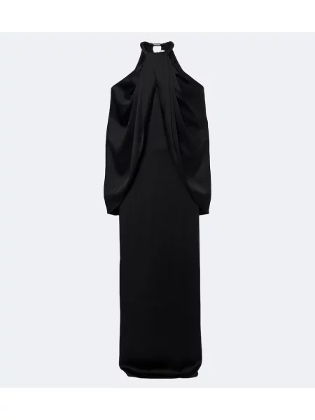 Rochie Stella Mccartney din satin cu gât halter negru