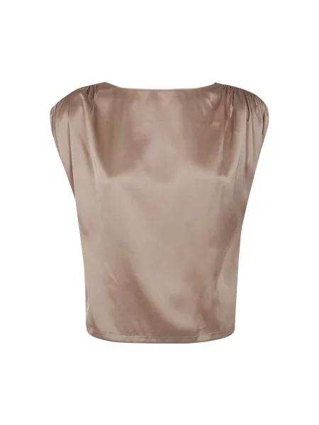 Top Blugirl wiązany brązowy