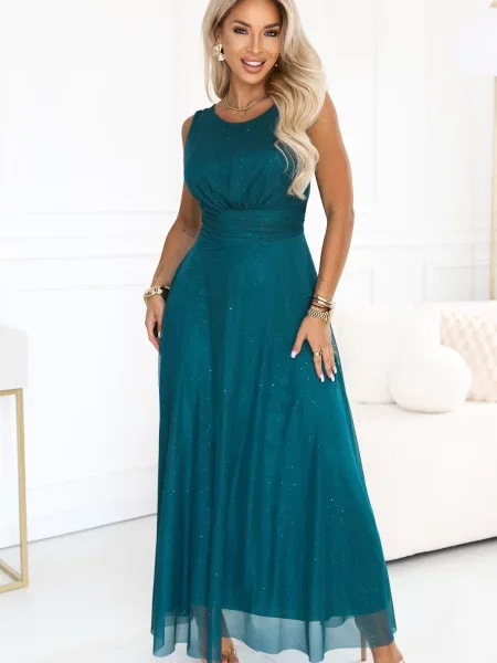 Rochie maxi Numoco Basic din tul