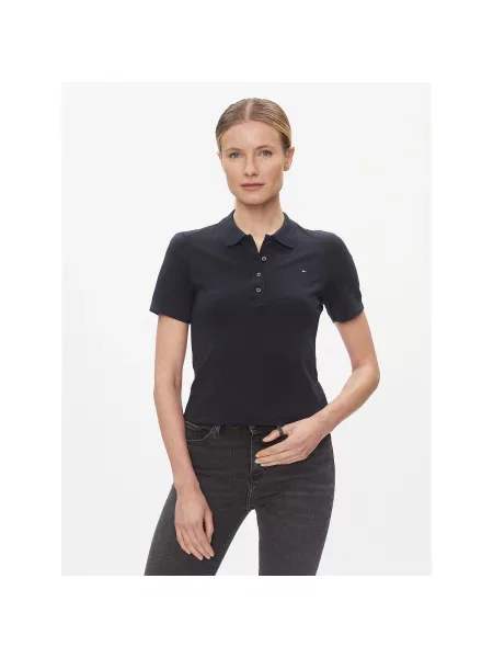 Tommy Hilfiger Polo Σκούρο Slim Fit μπλε