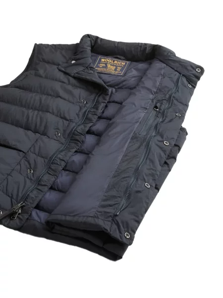Matlasat vestă din puf Woolrich albastru