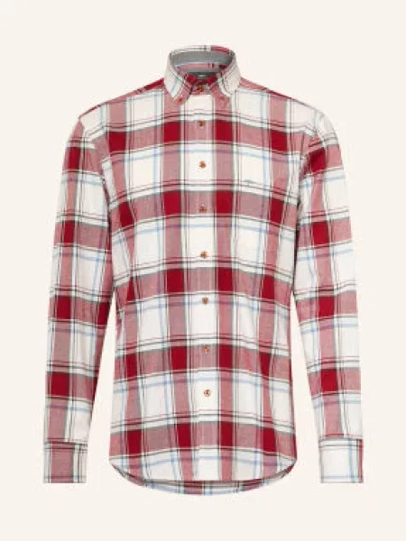 Fynch-Hatton Košile Regular Fit tmavě / režná / černošedá červená
