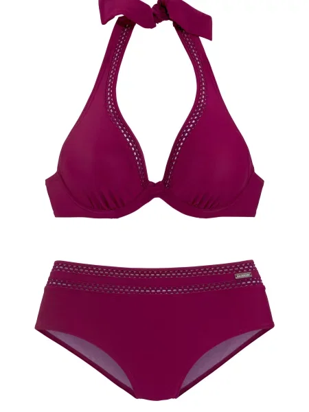 LASCANA Costum de baie două piese mov zmeură