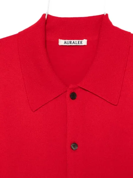 Dzianinowy kardigan Auralee czerwony
