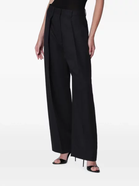 Vilnonės kelnės Victoria Beckham juoda