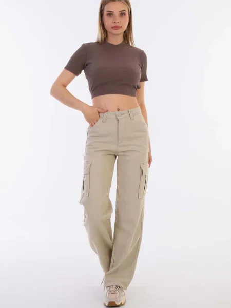 Kavbojke Bi̇keli̇fe bež